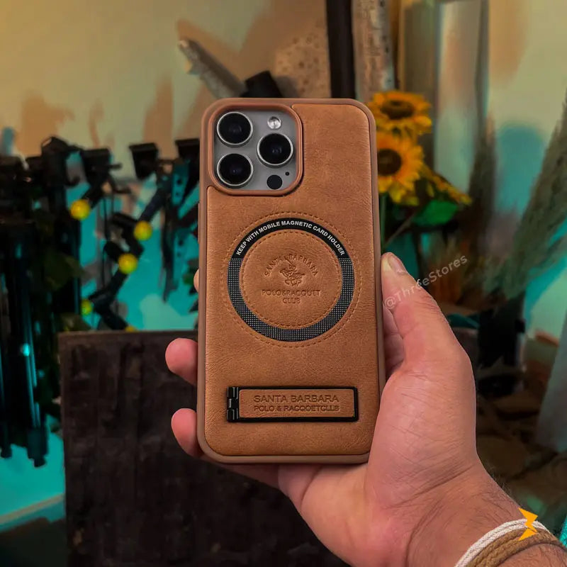 Belleza Leather Magsafe Stand Case iPhone 15 Pro