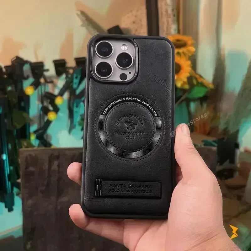 Belleza Leather Magsafe Stand Case iPhone 16 Pro Max - Three