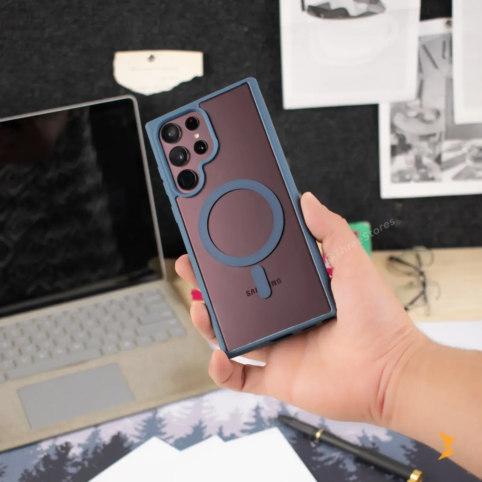 Berlia Colors Magsafe Case Samsung S22 Ultra - Three