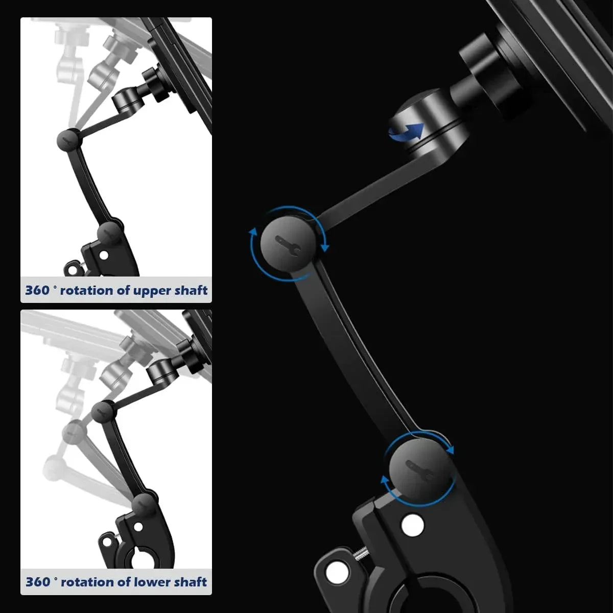 Bike & Motorcycle Magnetic Waterproof Phone Holder with 360° Rotation M3 - Three