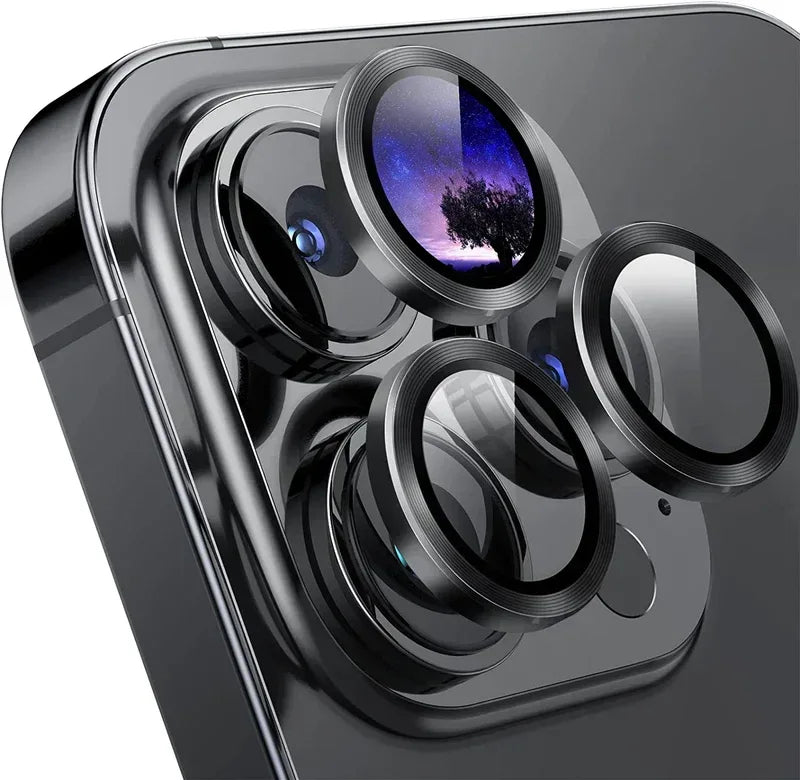 Green Ring Camera Lens Protector iPhone 14 Pro Max - Three