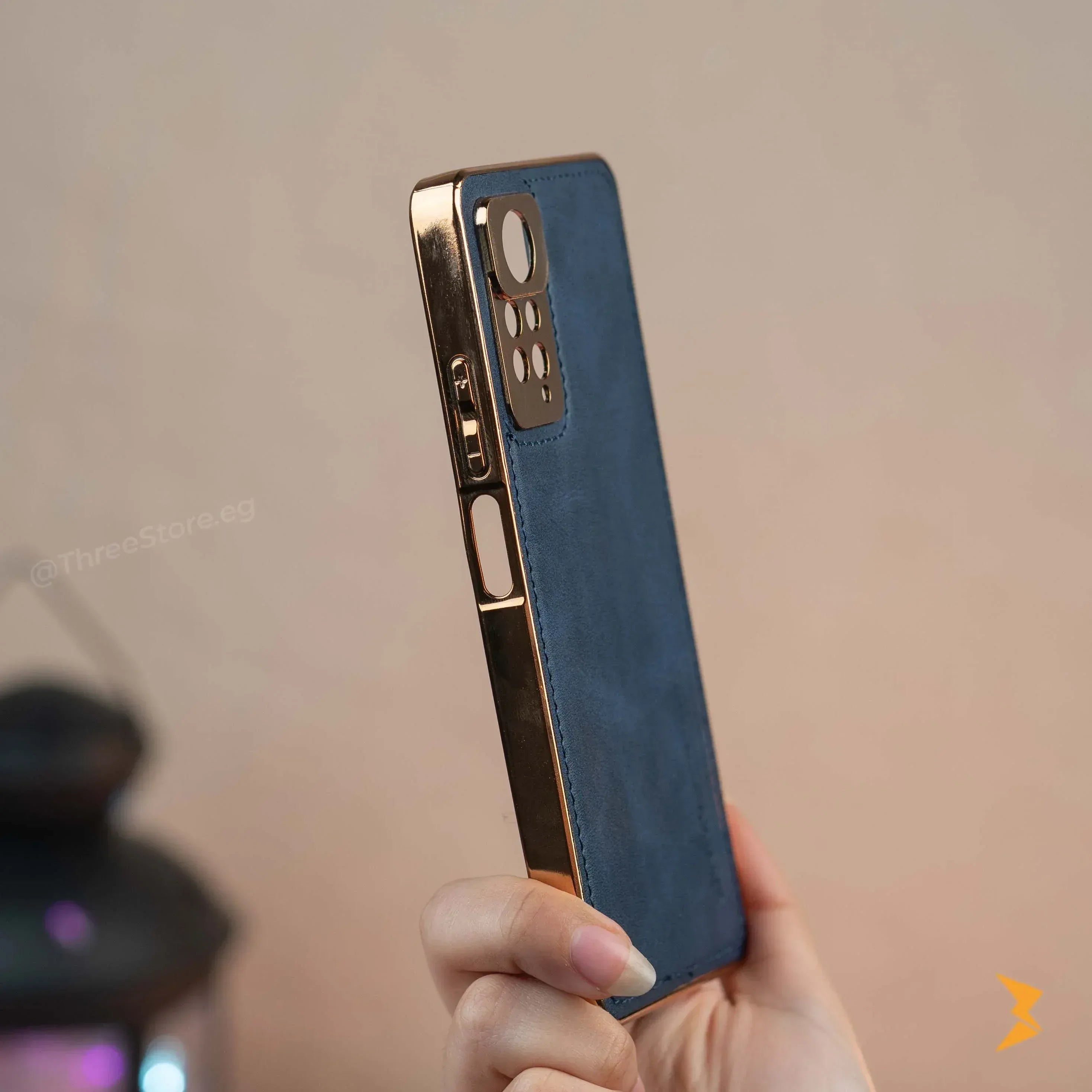 Gold Frame Leather Case Xiaomi Note 12 Pro - Three