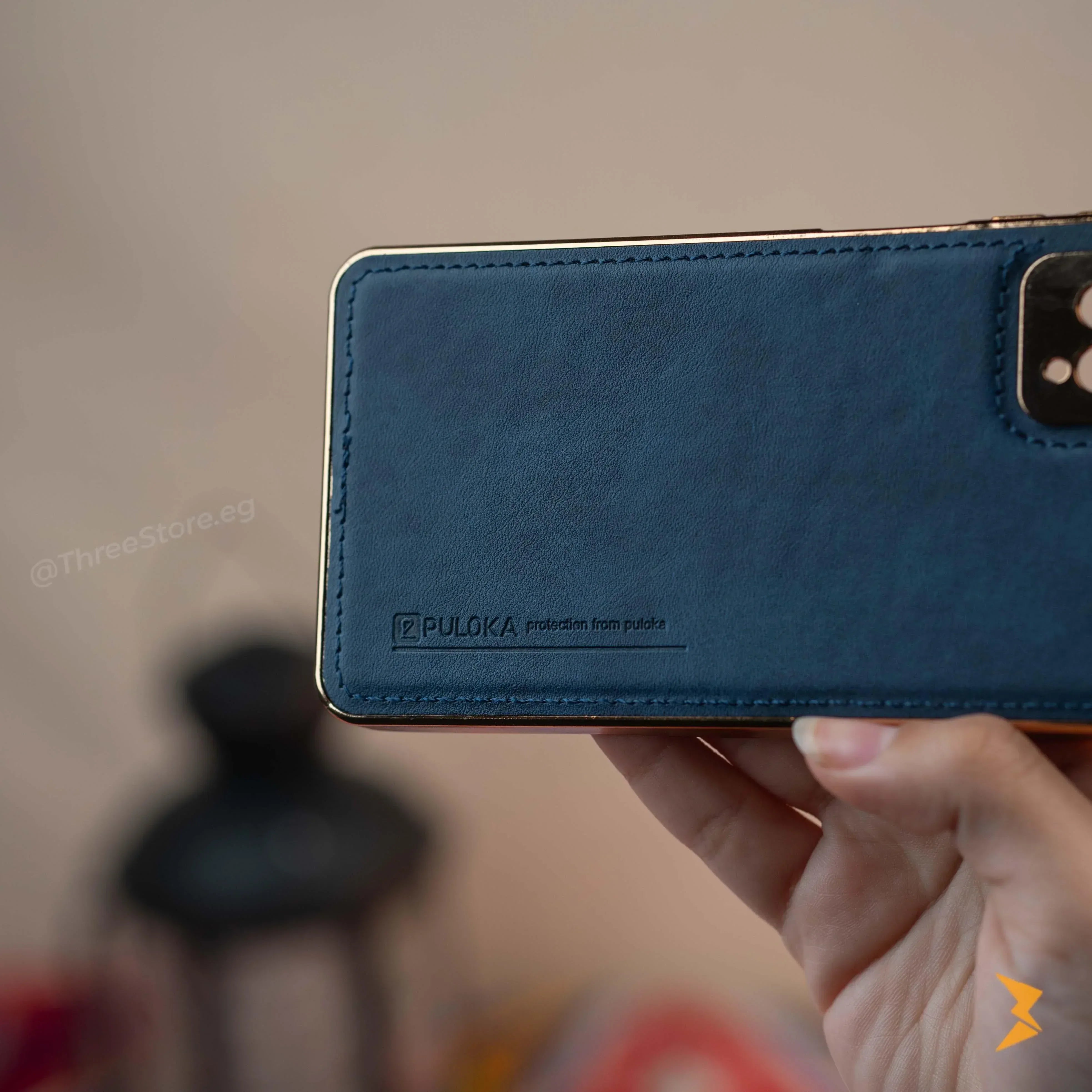 Gold Frame Leather Case Xiaomi Note 12 Pro - Three
