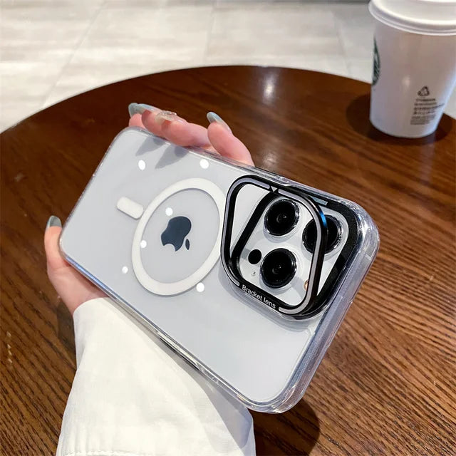 Bracket Lens Transparent Magsafe Case iPhone 14 Pro Max