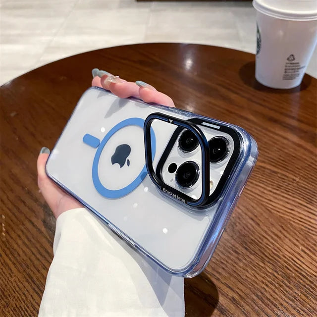 Bracket Lens Transparent Magsafe Case iPhone 14 Pro Max