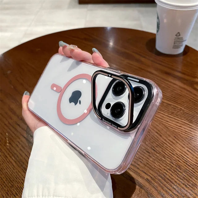 Bracket Lens Transparent Magsafe Case iPhone 14 Pro Max
