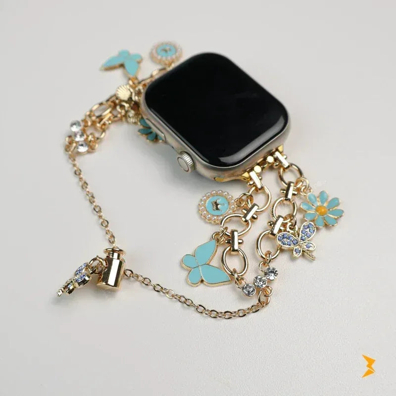Butterfly Shapes Metal Watch Band For Apple Watch - Three