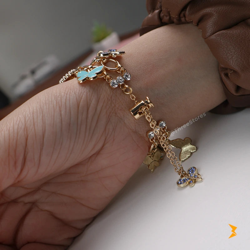 Butterfly Shapes Metal Watch Band For Apple Watch