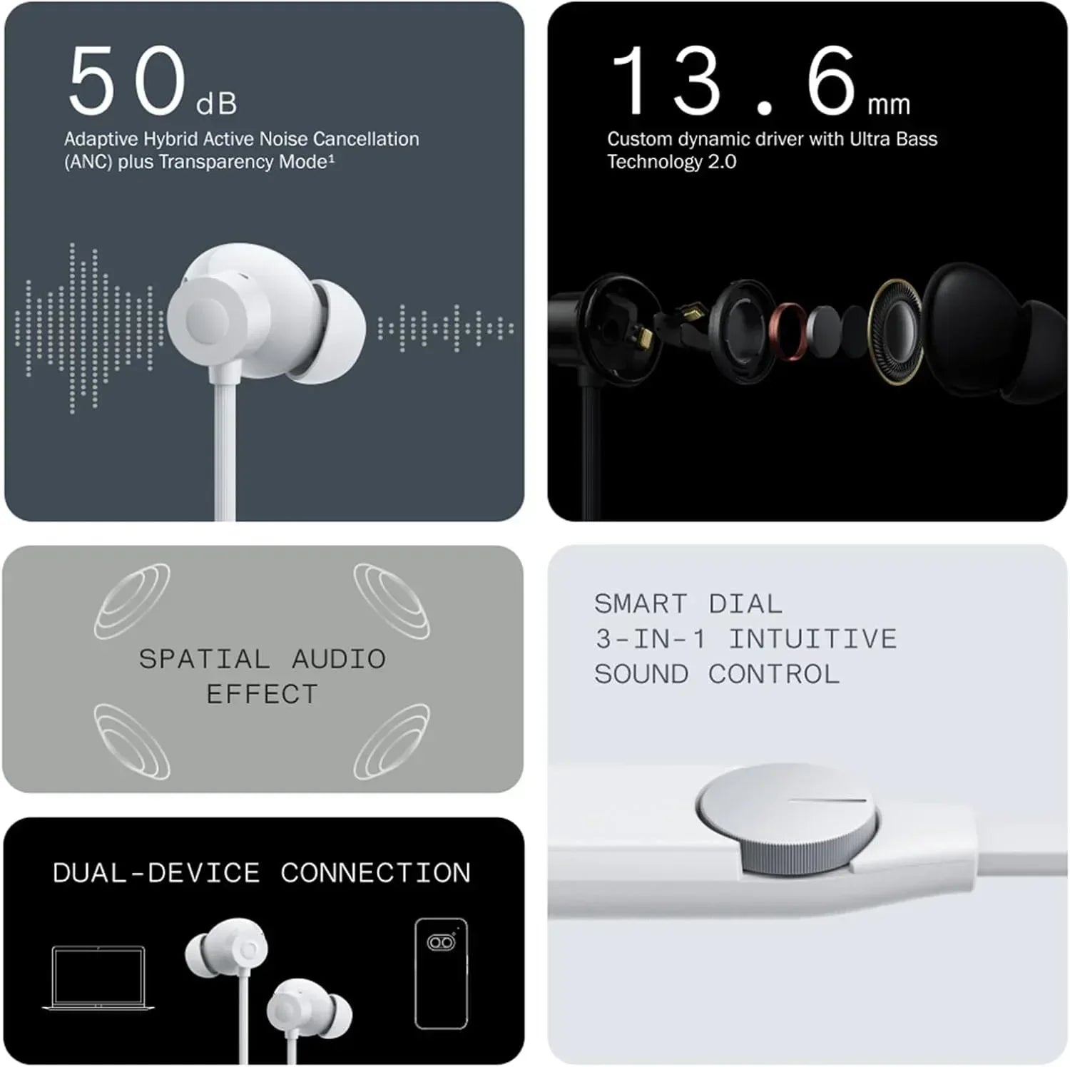 CMF Nothing Neckband Pro Bluetooth Headphones Noise Cancelling - Three