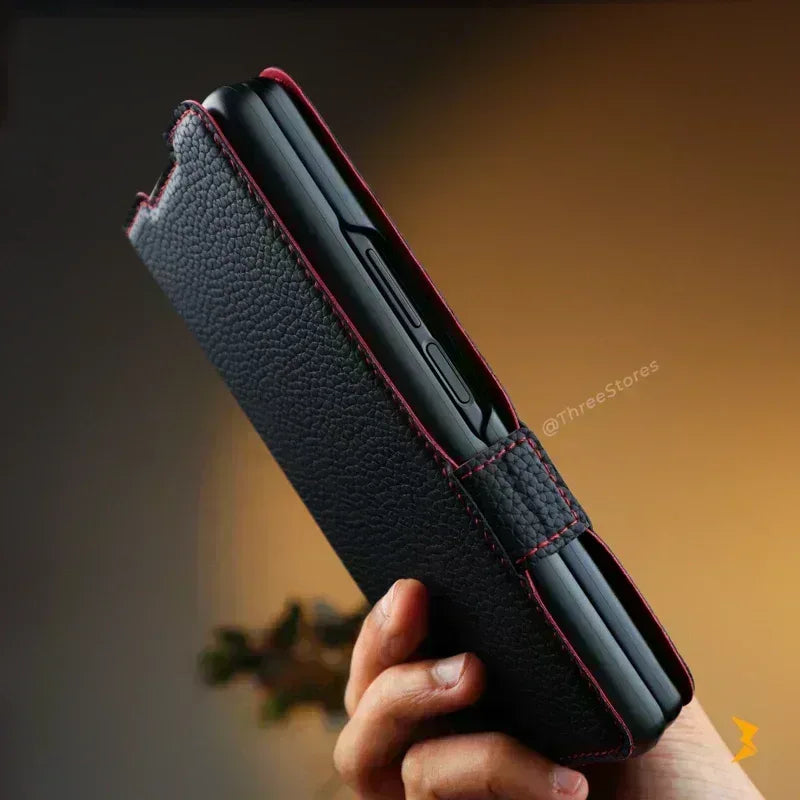 Cardy Leather Flip Wallet Case Samsung Z Fold 7 - Three