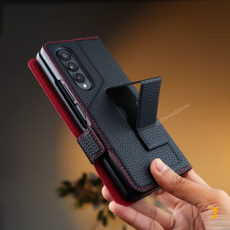 Cardy Leather Flip Wallet Case Samsung Z Fold 5