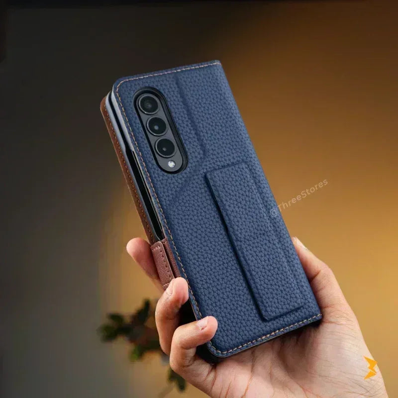 Cardy Leather Flip Wallet Case Samsung Z Fold 7 - Three