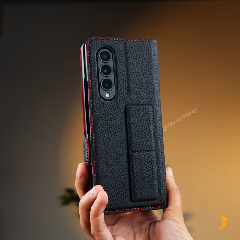 Cardy Leather Flip Wallet Case Samsung Z Fold 5