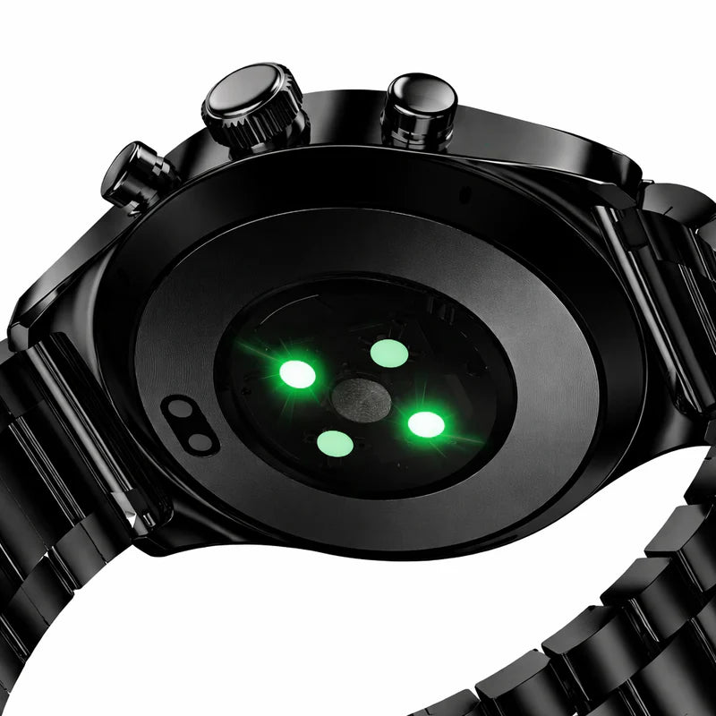 Recci Smartwatch – 1.32” AMOLED, Stainless Steel, Round Display RA43