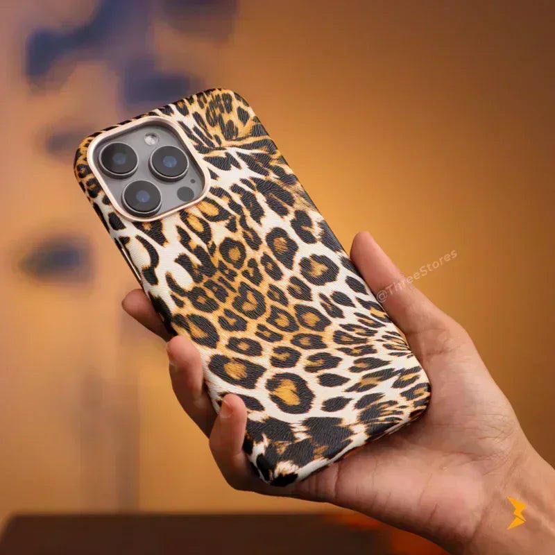 Cheetah Skin Magsafe Case iPhone 16 Pro Max - Three