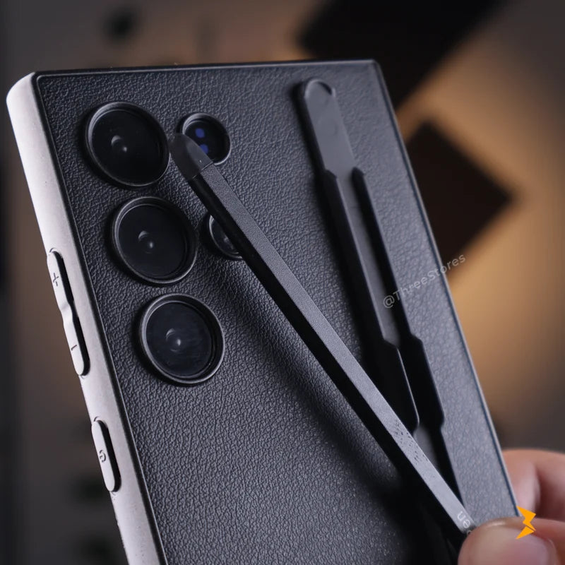 Classic leather With Pen Case Samsung S24 Ultra