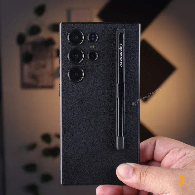 Classic leather With Pen Case Samsung S25 Ultra - Three