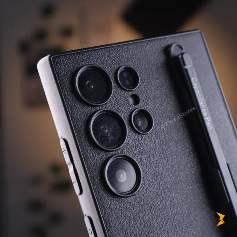 Classic leather With Pen Case Samsung S25 Ultra - Three