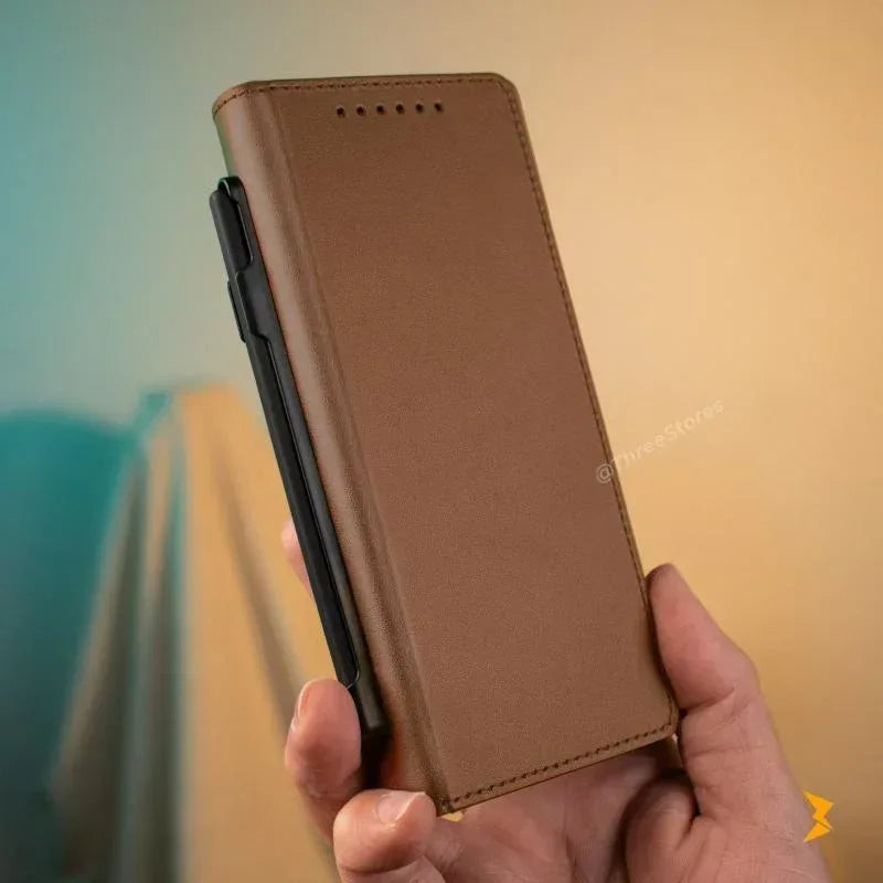 Coating Leather Case Samsung Z Fold 6 - Three