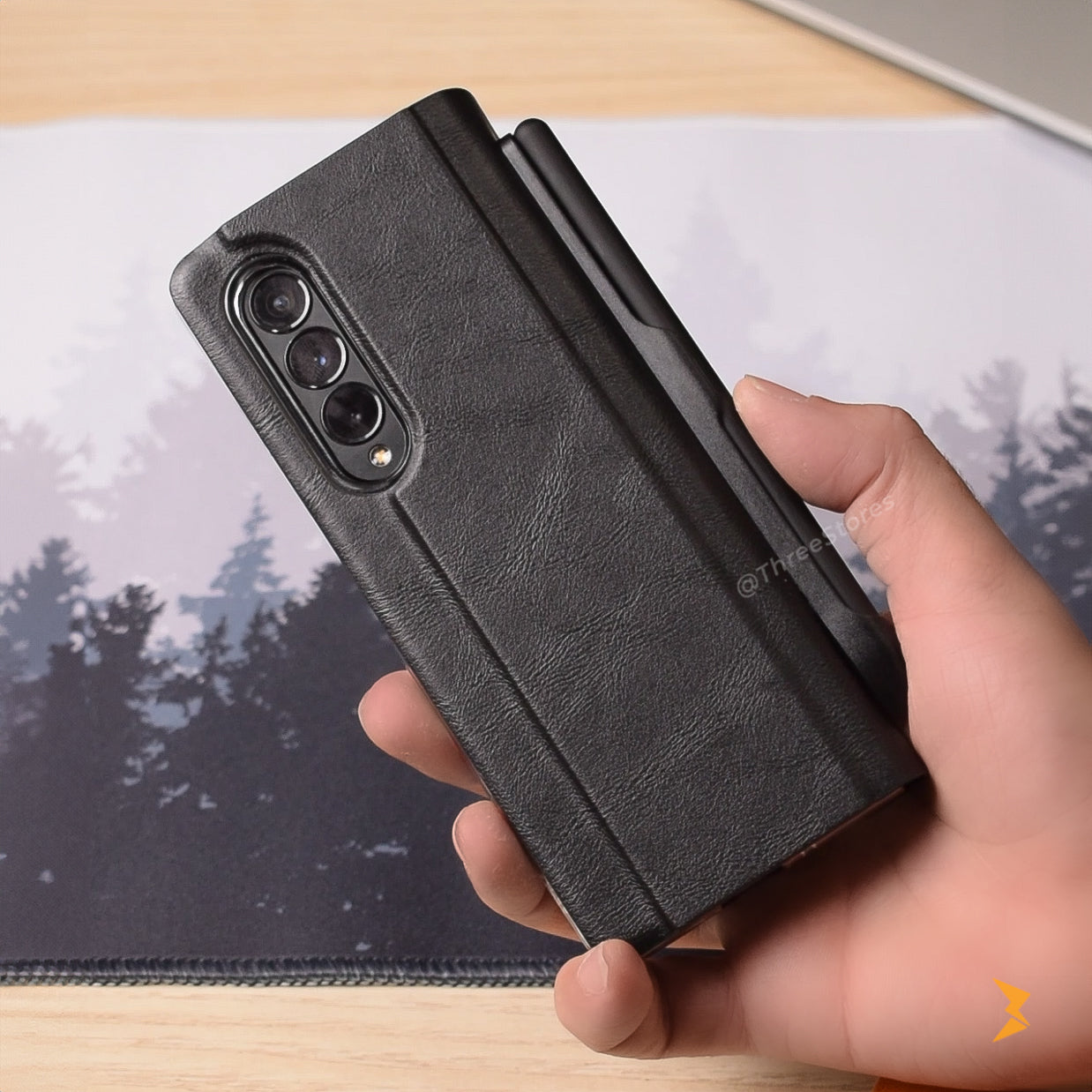 Coating Leather Case Samsung Z Fold 3
