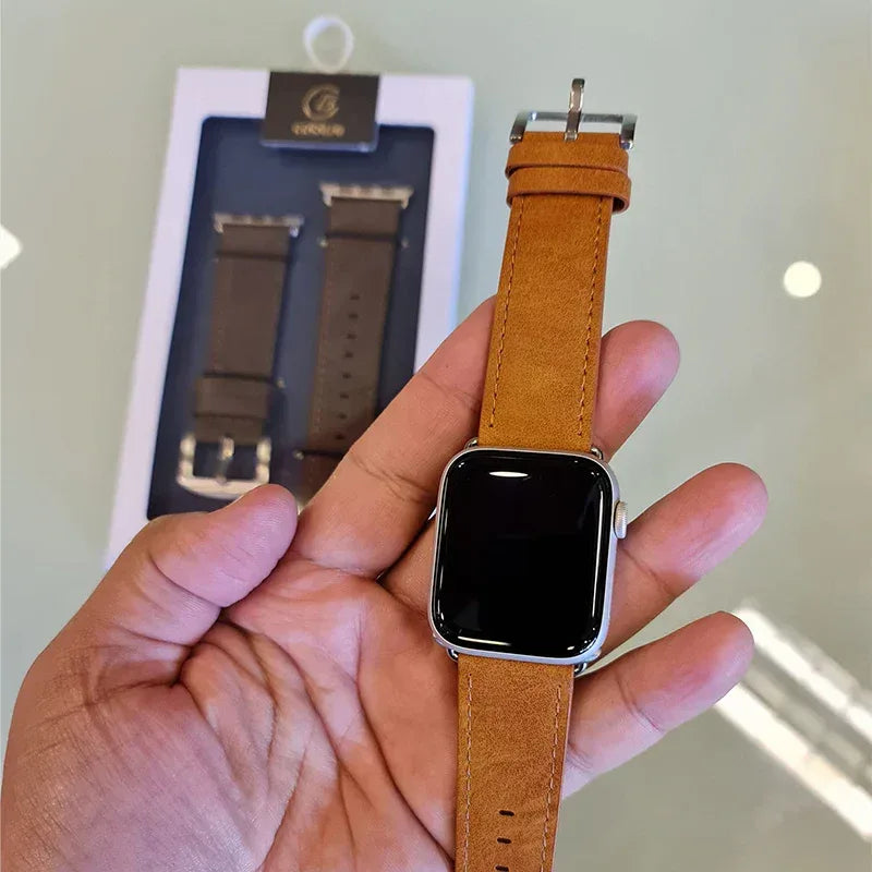 Coblue Slim Leather Band For Apple Watch - Three