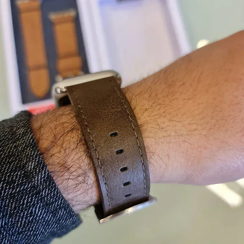 Coblue Slim Leather Band For Apple Watch - Three