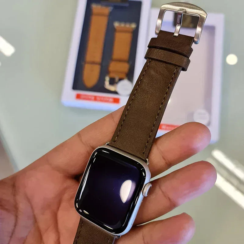 Coblue Slim Leather Band For Apple Watch - Three