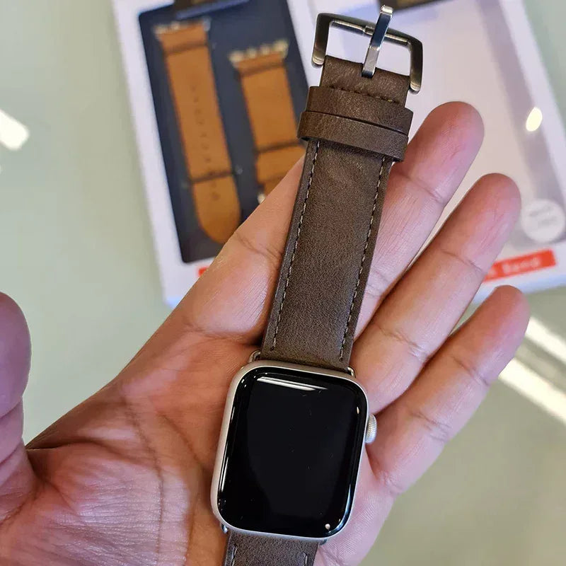 Coblue Slim Leather Band For Apple Watch - Three