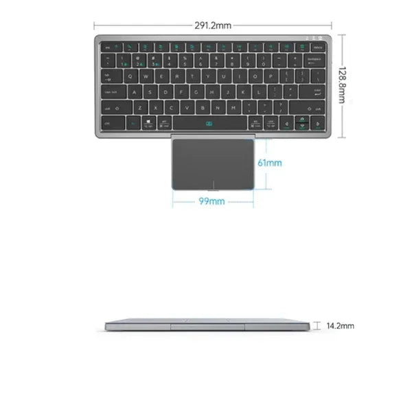 Consept Keyboard With Rotatable Touchpad KF8700 - Three