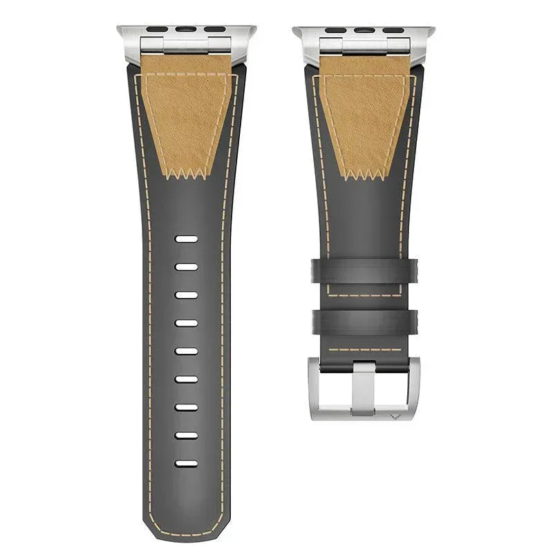 Contrast Leather Band For Apple Watch - Three
