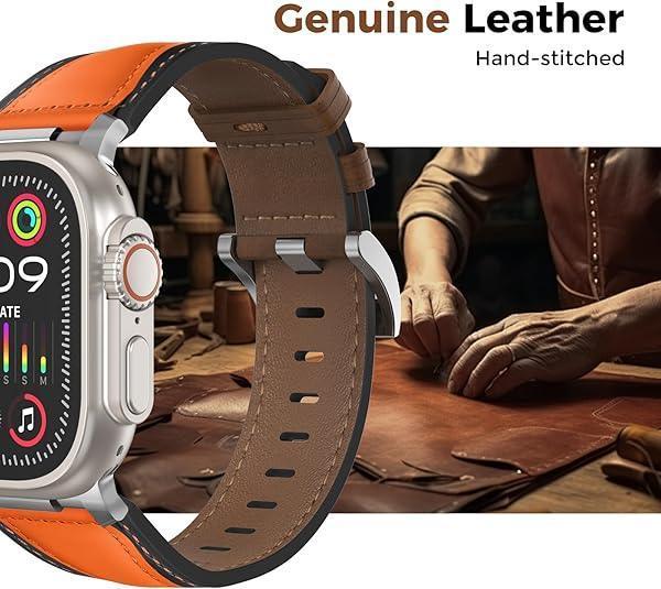 Contrast Leather Band For Apple Watch - Three