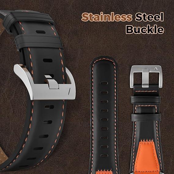 Contrast Leather Band For Apple Watch - Three