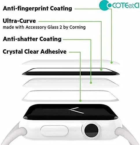 Coteetci 4D Screen Protector For iwatch 6 - Three