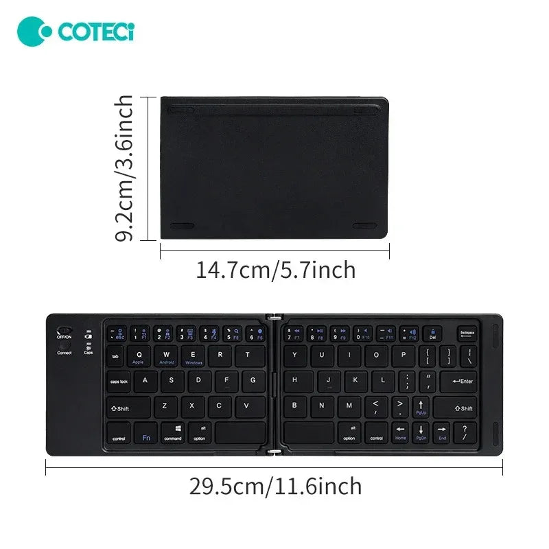 Coteetci Portable Wireless Folding Bluetooth Keyboard - Three