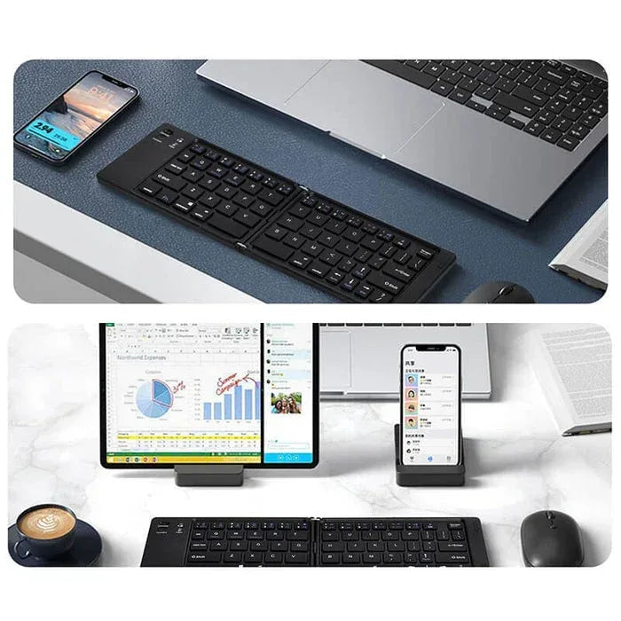 Coteetci Portable Wireless Folding Bluetooth Keyboard - Three