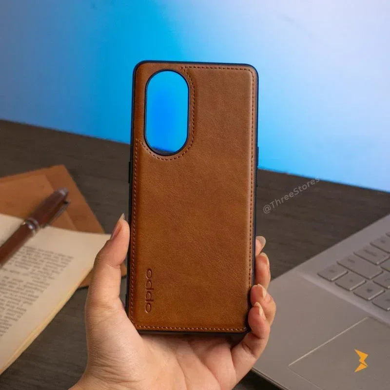 Cradle Leather Case Reno 8t 5G - Three