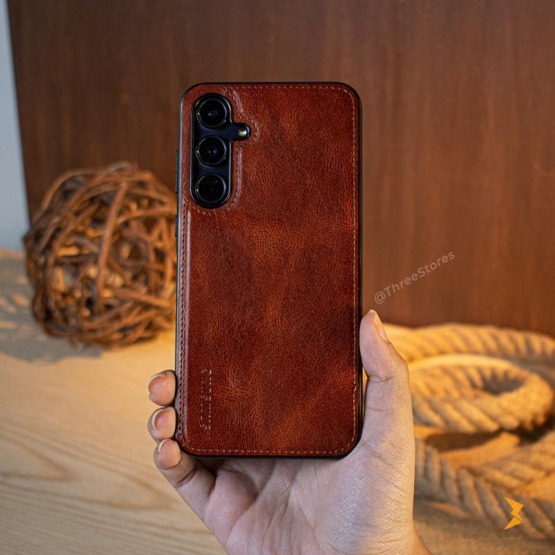 Cradle Leather Case Samsung A35 - Three