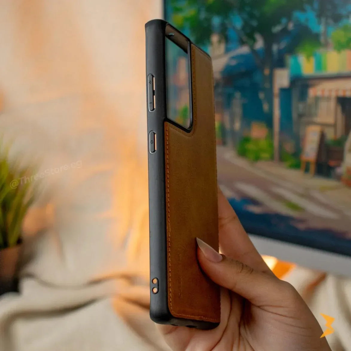 Cradle Leather Case Samsung S21 Ultra - Three