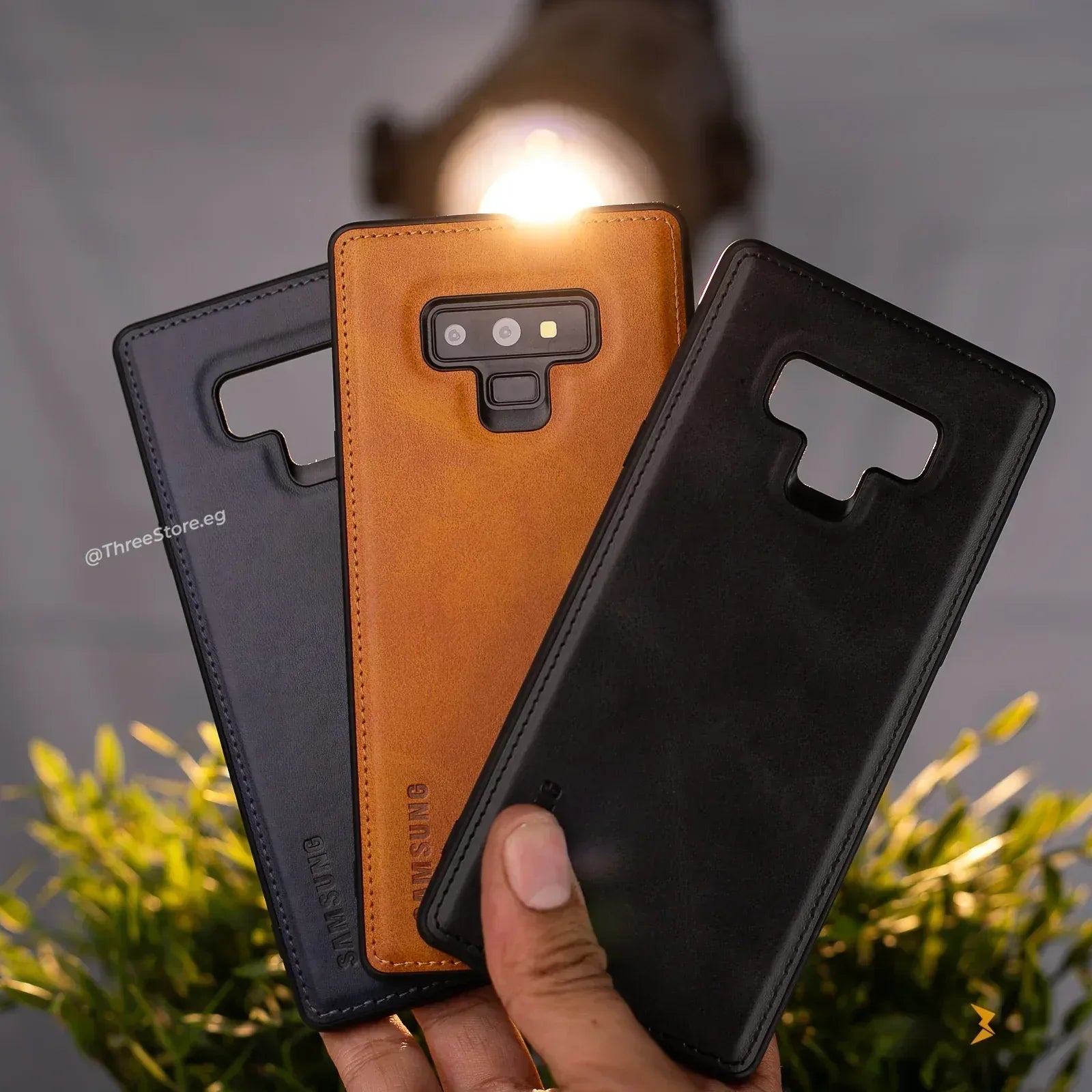 Cradle Leather Case Samsung Note 9 - Three