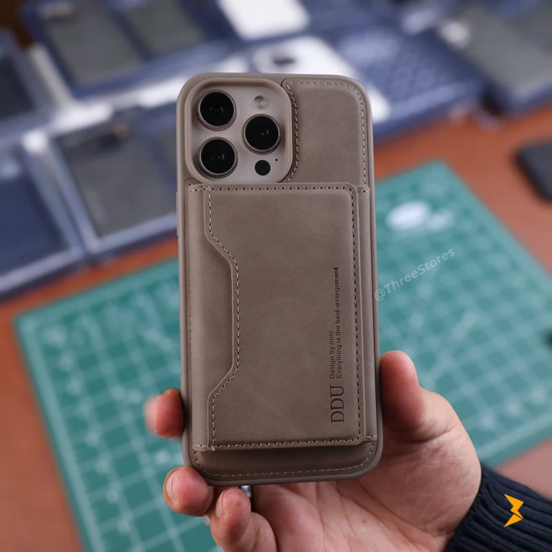 DDU Leather Magsafe Wallet Case iPhone 16 Pro Max