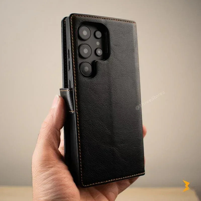 DDU Magsafe Flip Leather Case Samsung S24 Ultra - Three