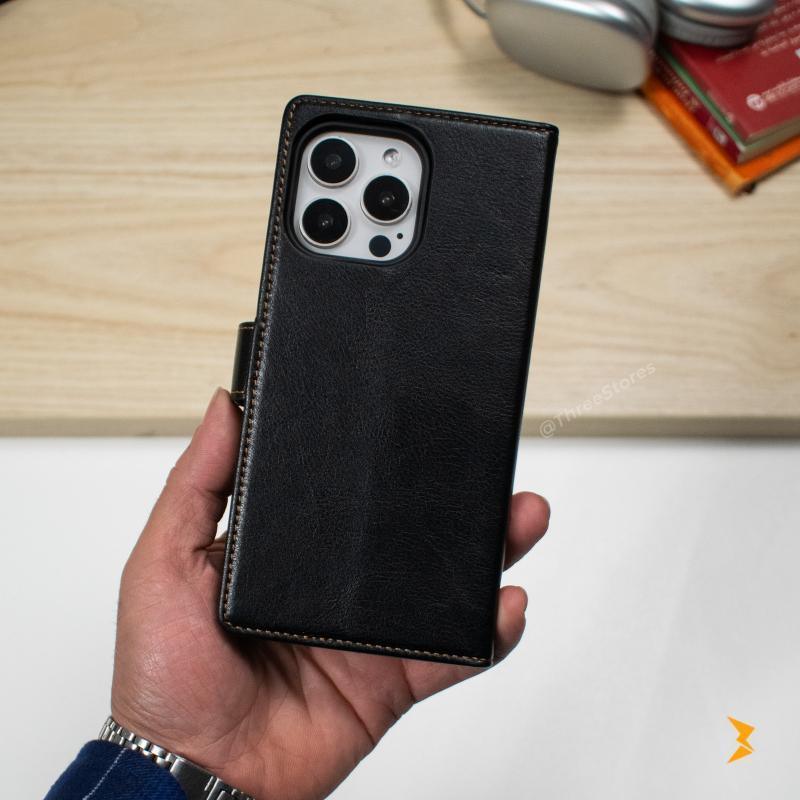 DDU Magsafe Flip Leather Case iPhone 15 Pro Max - Three