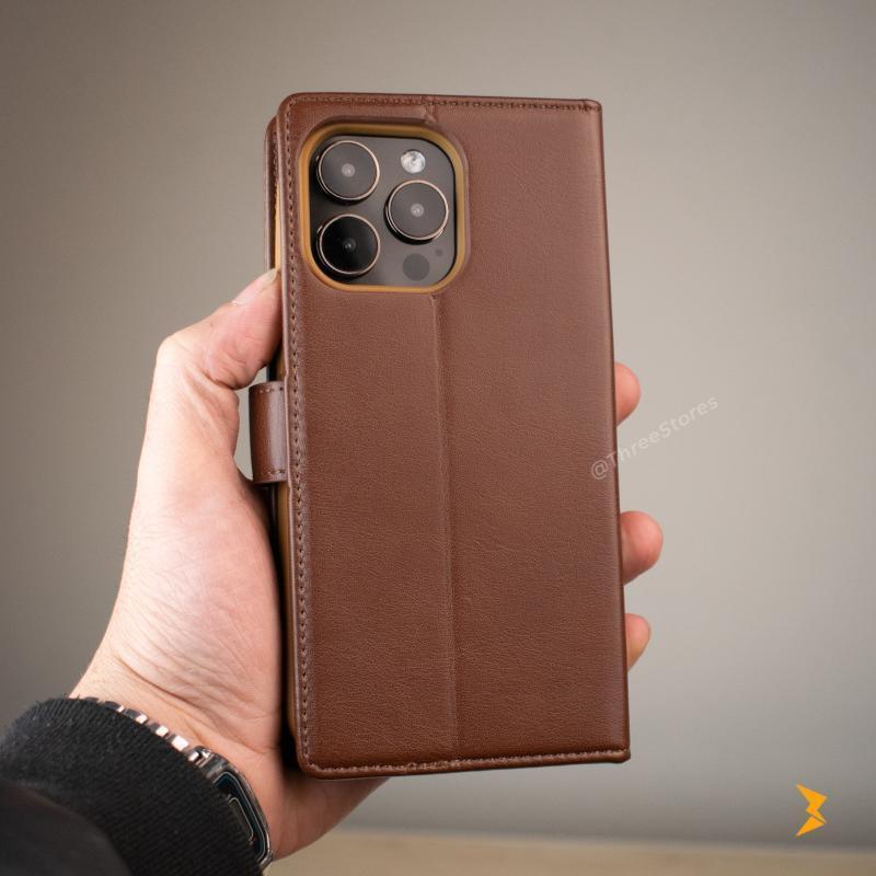 DDU Magsafe Flip Leather Case iPhone 15 Pro Max - Three