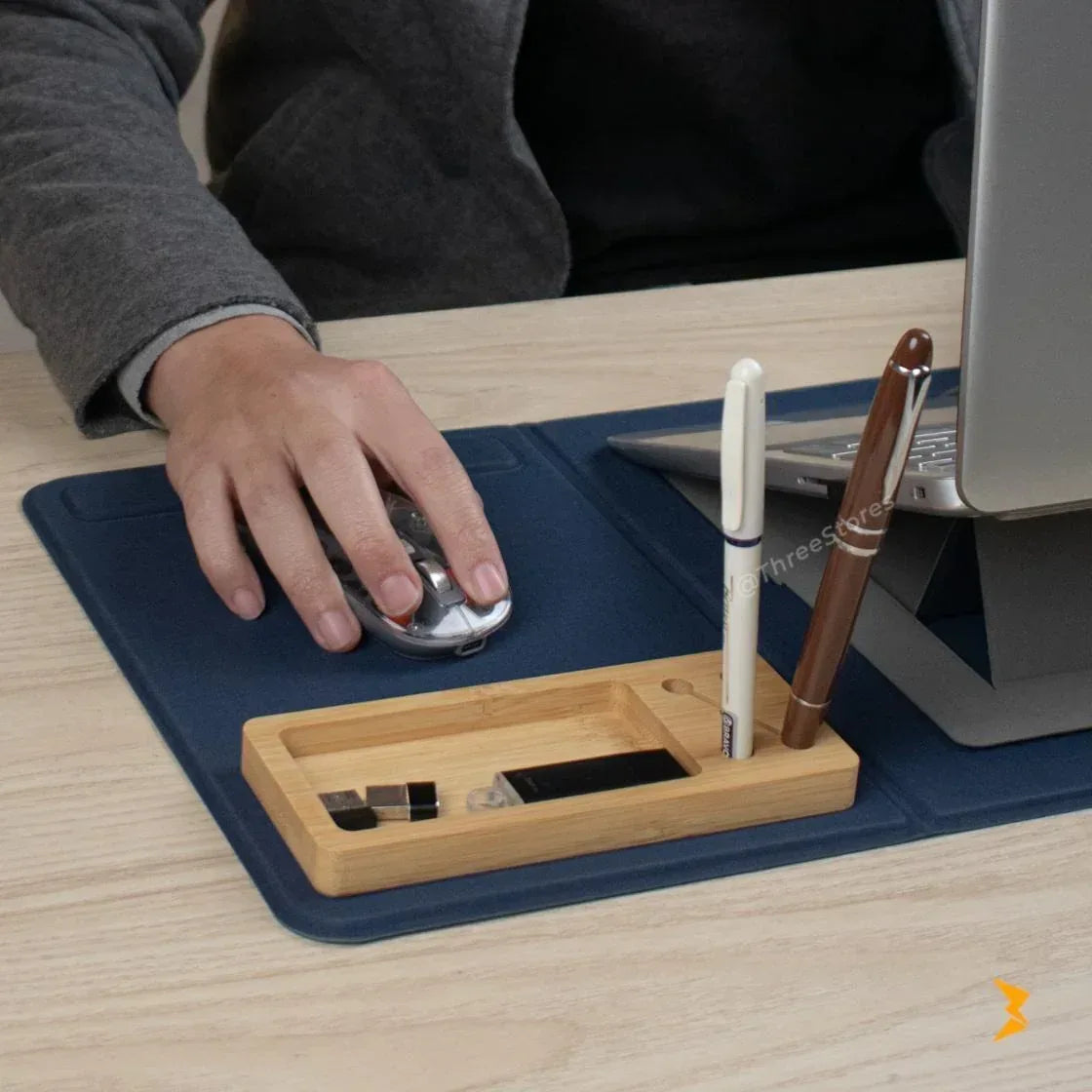 Desk Mate Foldable Desk Pad Organizer - Three