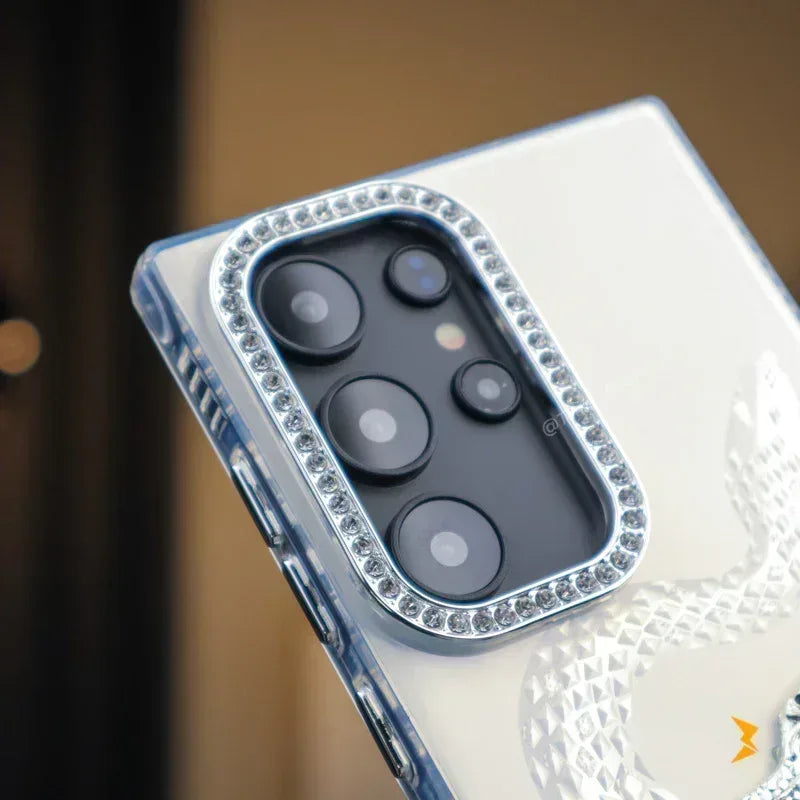 Diamond Heart Snake Case Samsung S25 Ultra - Three