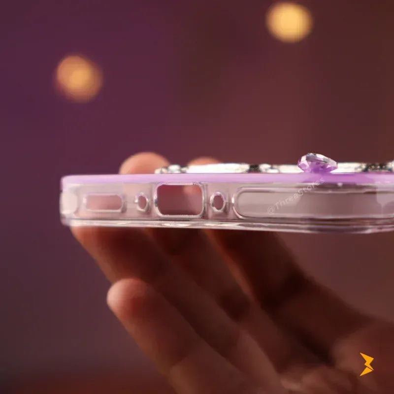 Diamond Heart Snake Case Samsung A56 - Three