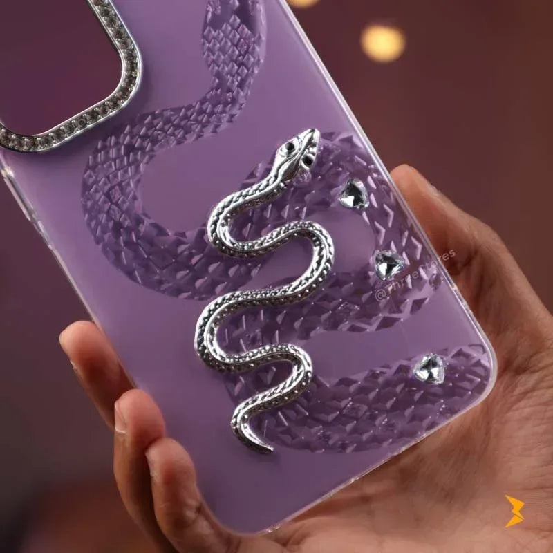 Diamond Heart Snake Case Samsung A56 - Three