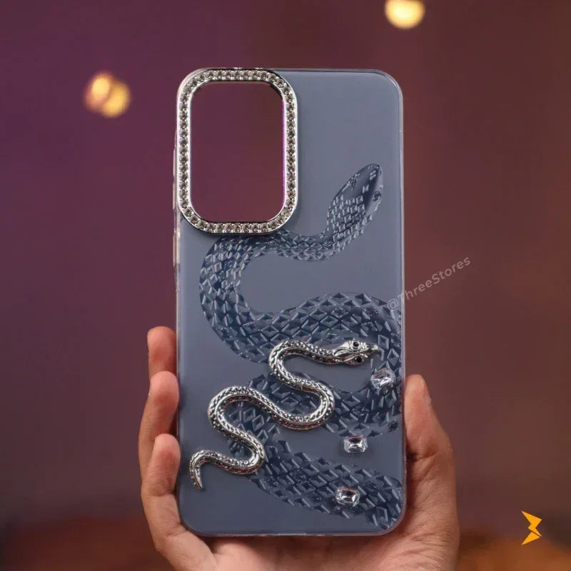 Diamond Heart Snake Case Samsung A56 - Three