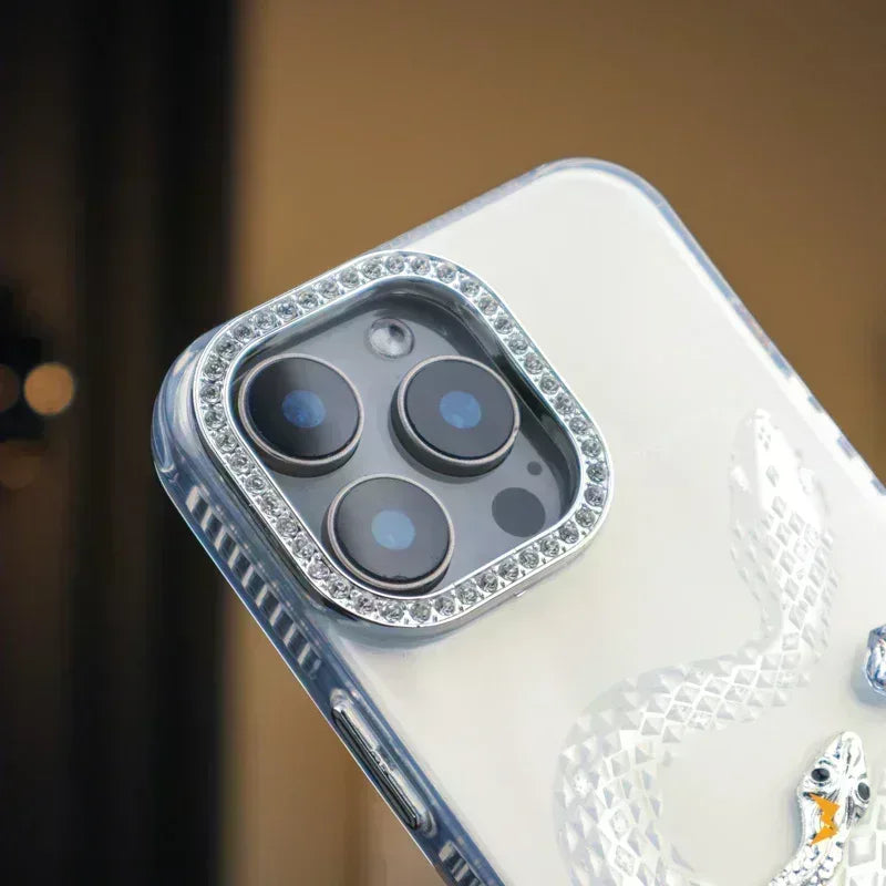 Diamond Heart Snake Case iPhone 16 Pro Max - Three