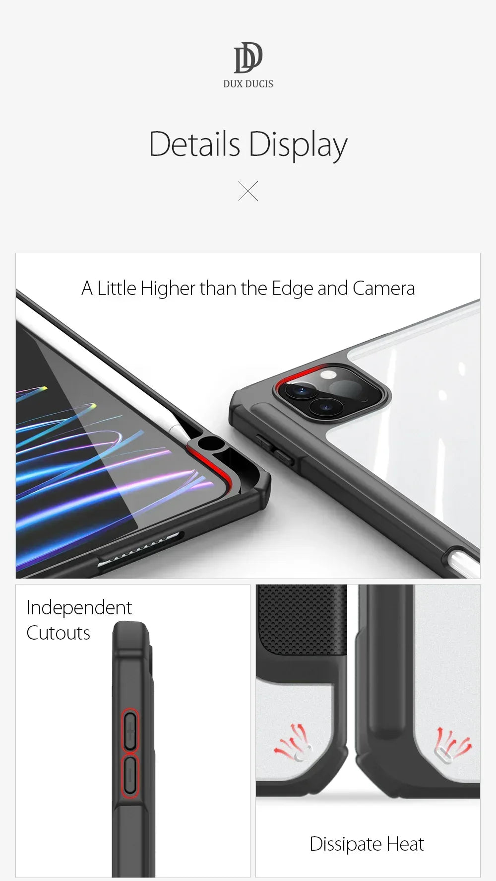 Dux Ducis Toby Series Case for iPad Pro 11 (2018/2020/2021/2022) (With Apple Pencil Holder & Auto Sleep Wake) - Three